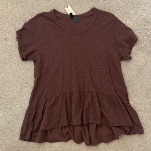 Brown loose cute tee